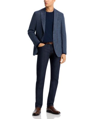 Hampton Textured Jersey Regular Fit Unstructured Sport Coat