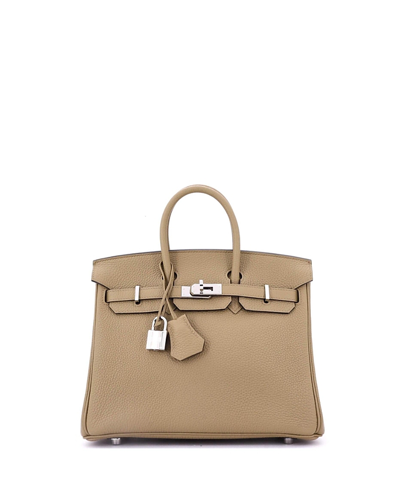Pre-owned Pre-owned Hermes Hermes Birkin 25 Handbag Brown Togo With Palladium Hardware