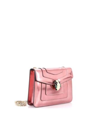 Small Serpenti Forever Square Shoulder Bag Metallic Leather