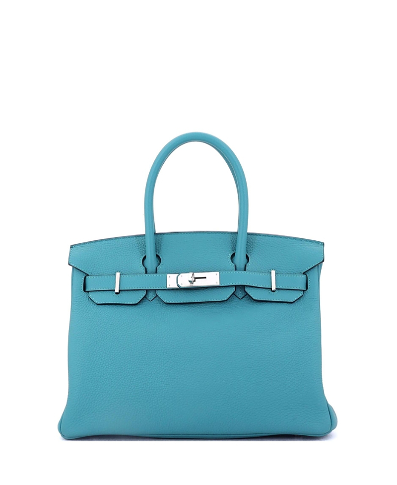 Pre-owned Pre-owned Hermes Hermes Birkin 30 Handbag Blue Togo With Palladium Hardware