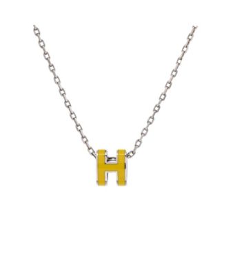 Pre-Owned HERMÈS - Mini Pop H Pendant Chain Necklace Metal and Enamel