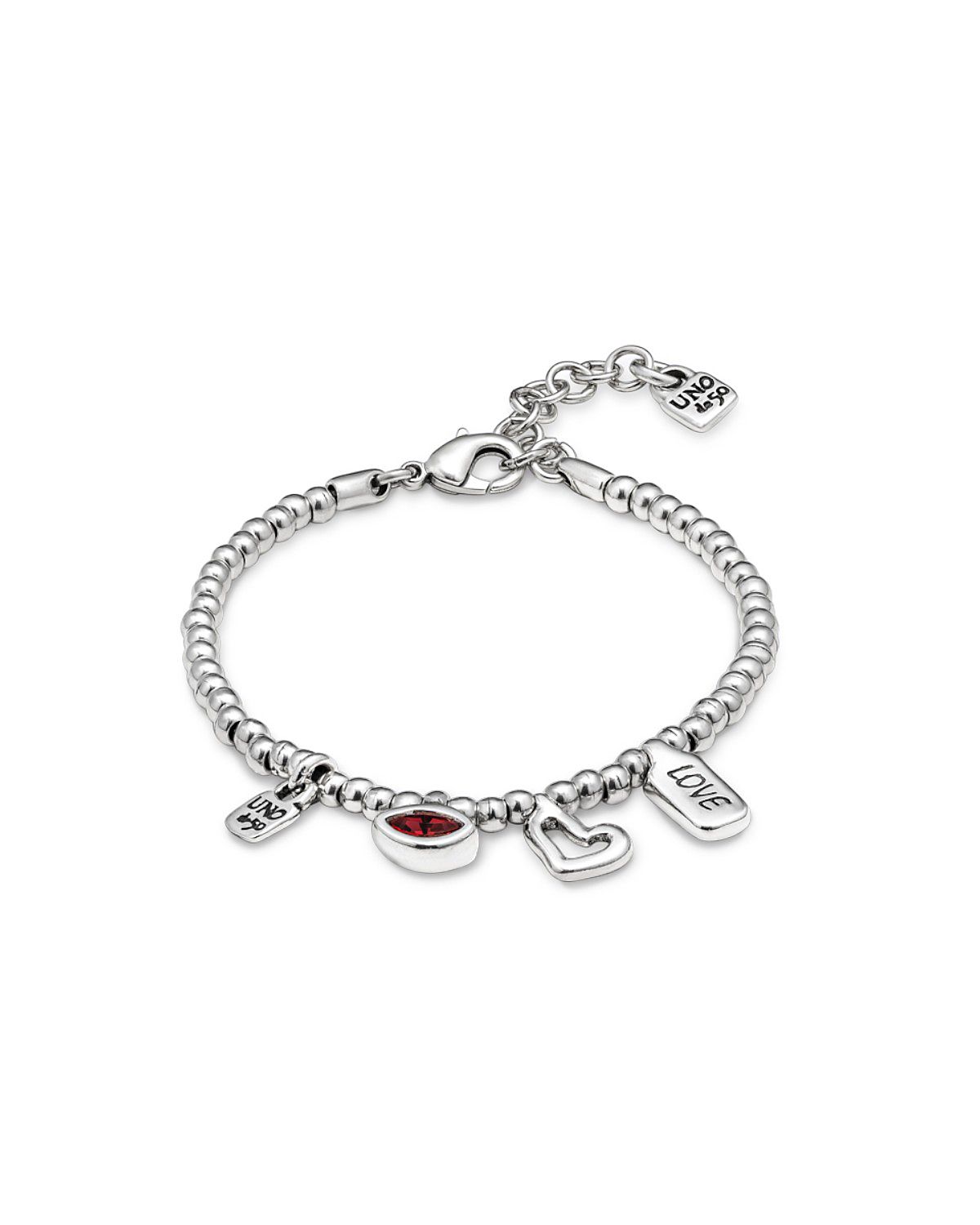 UNOde50 Sterling Silver-Plated Beaded Bracelet With Charms
