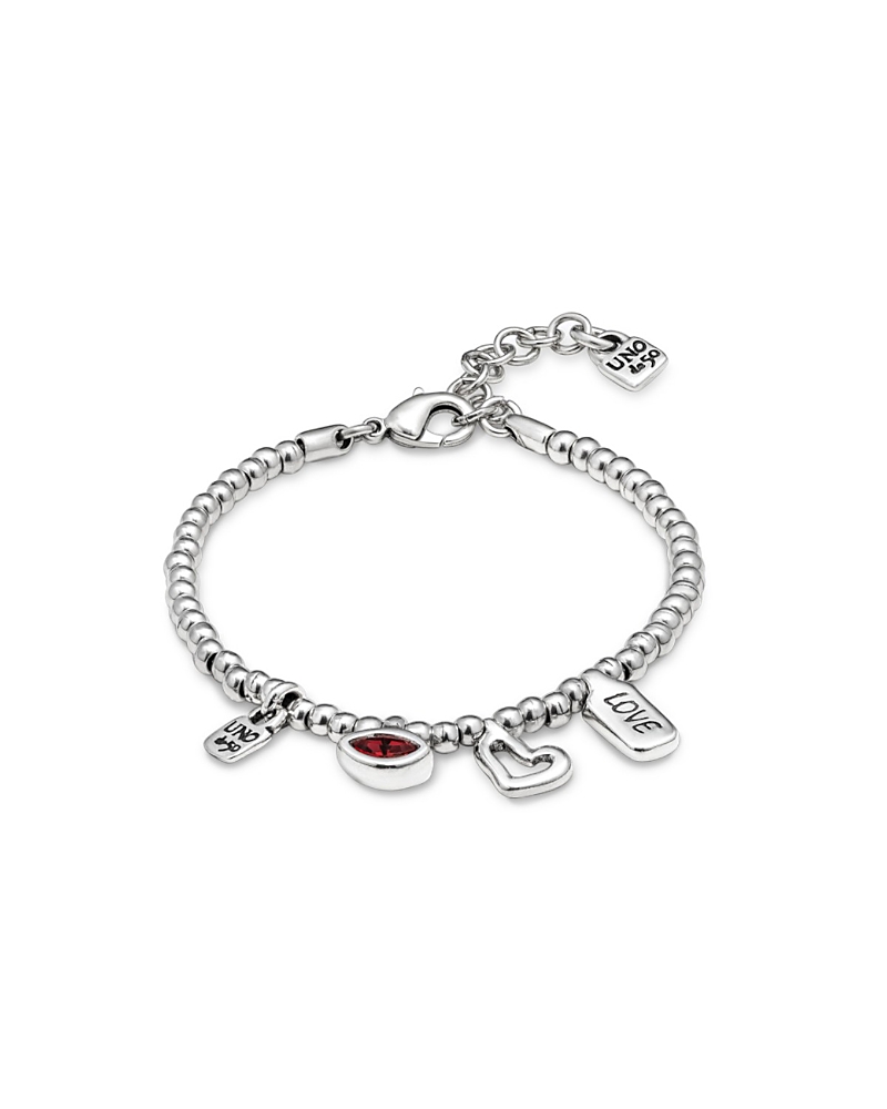 UNOde50 Sterling Silver-Plated Beaded Bracelet with Charms