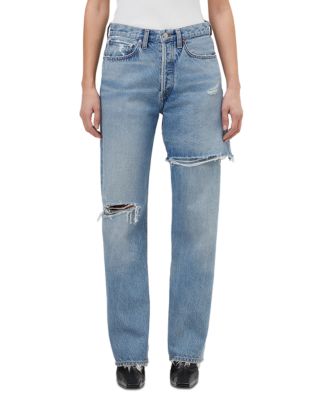 Amryn Double Layer High Rise Straight Leg Jeans in Release