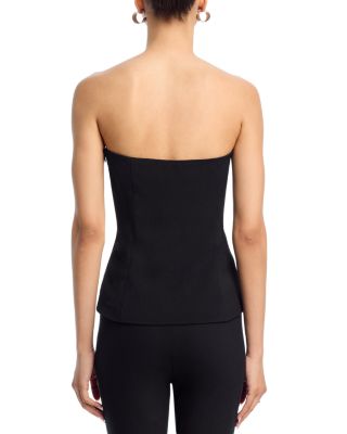 Strapless Sculptural Button Top - Exclusive