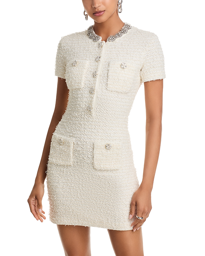 Self-Portrait Textured Knit Mini Dress