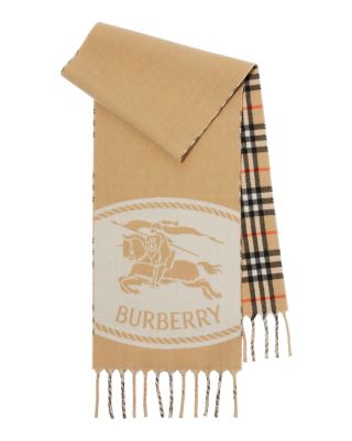 Reversible Knight Stamp Cashmere Scarf