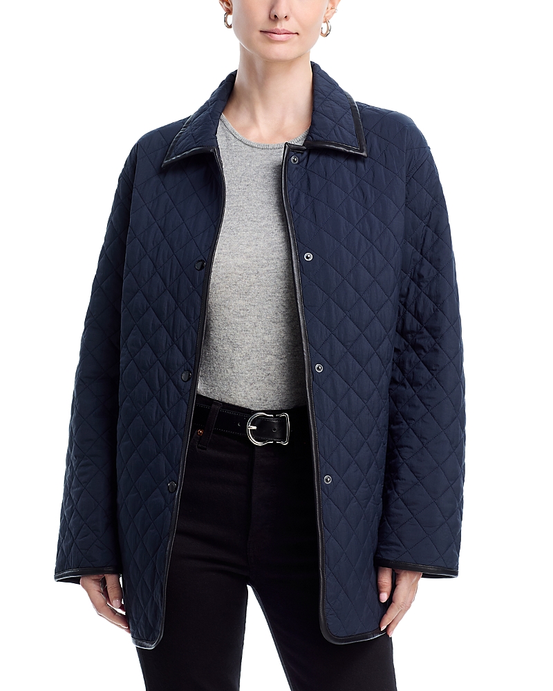 Rag & Bone Kelly Short Quilted Jacket In Blue