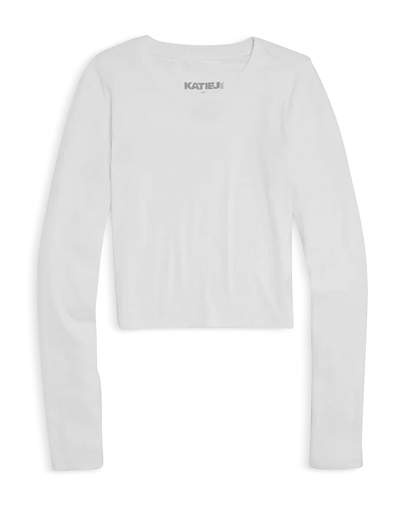KatieJnyc Girls' Livi Cropped Long Sleeve Tee - Big Kid