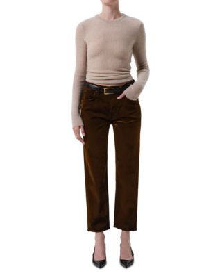 Delfina High Rise Straight Leg Jeans in Golden