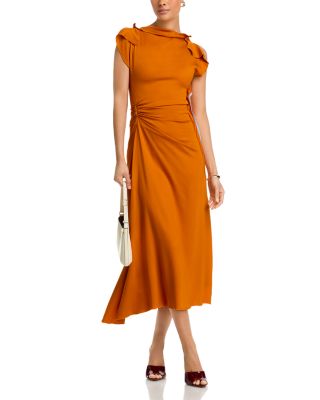 Drape Sleeve Mid Dress