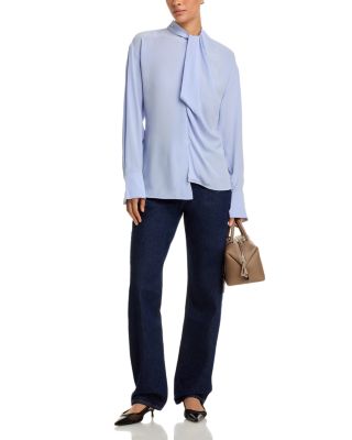 Silk Drape Detail Blouse