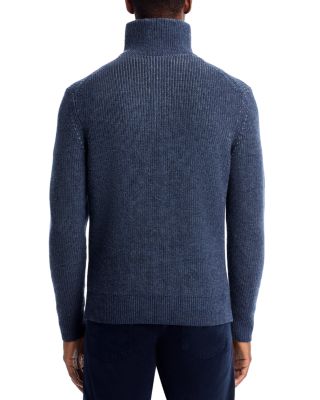 Merino Wool Ribbed Quarter Zip Sweater - Exclusive