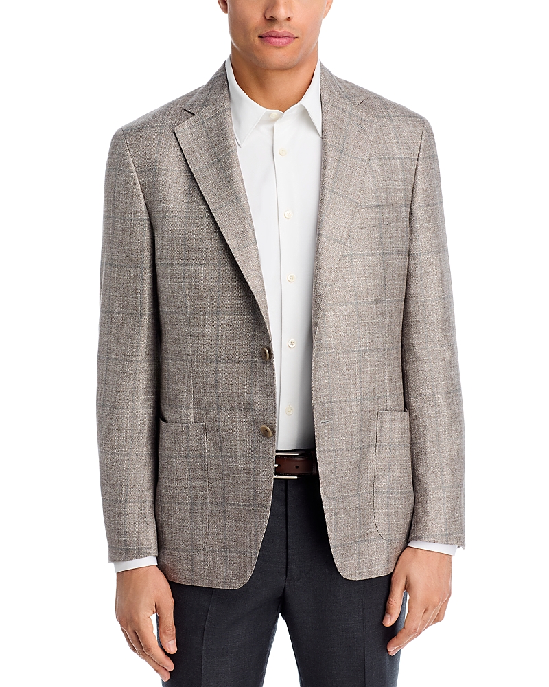 Vince Loro Piana Fabric Silk & Cashmere Windowpane Slim Fit Sport Coat Vince Loro Piana Fabric Silk & Cashmere Windowpane Slim Fit Sport Coat