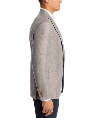 Loro Piana Fabric Silk & Cashmere Windowpane Slim Fit Sport Coat