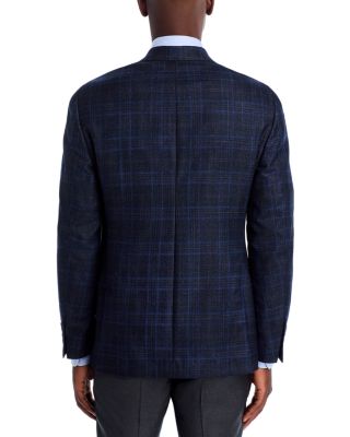Loro Piana Fabric Wool, Silk &amp; Cashmere Plaid Slim Fit Sport Coat