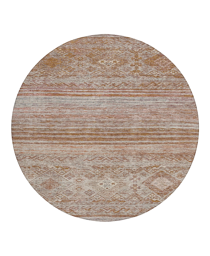 Dalyn Rug Company Dalyn Karaj Kj4 Round Area Rug, 8' X 8' In Brown
