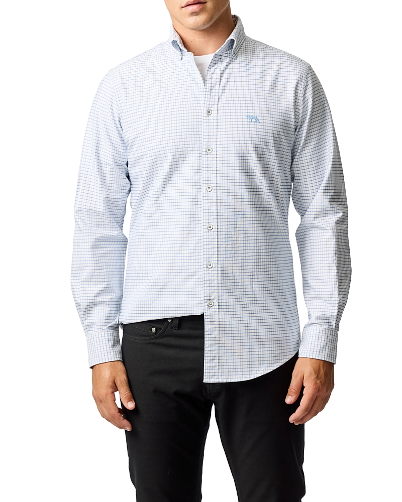 Rodd & Gunn Sports Fit Check Cotton Button-down Oxford Shirt In Gray