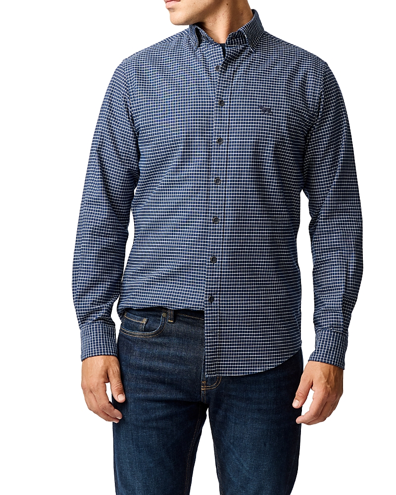Rodd & Gunn Slim Fit Gunn Check Oxford 5 Long Sleeve Shirt In Blue