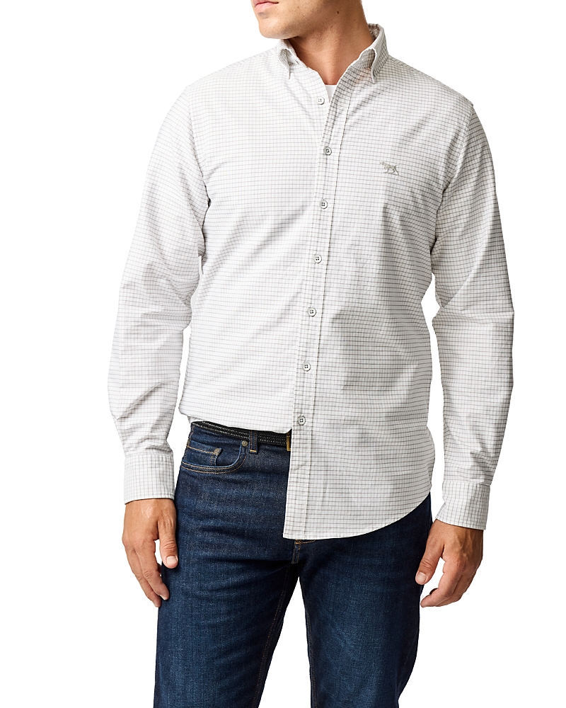 Rodd & Gunn Sports Fit Check Cotton Button-down Oxford Shirt In Gray
