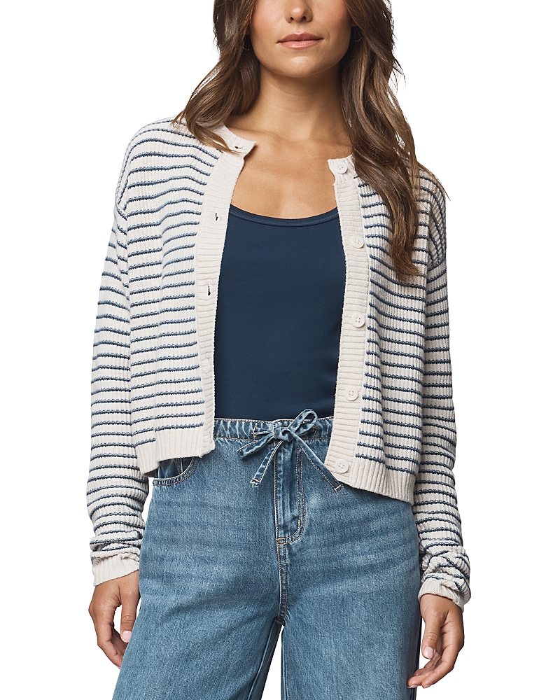 Splendid Amber Stripe Crop Cardigan In Multi