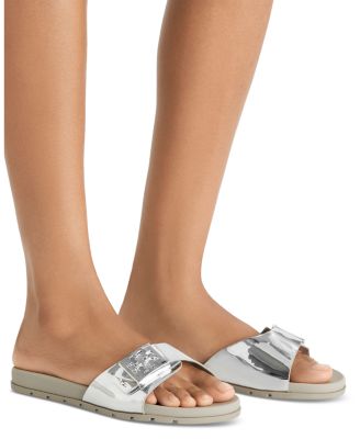 Women's Slip On Buckled Slide Sandals