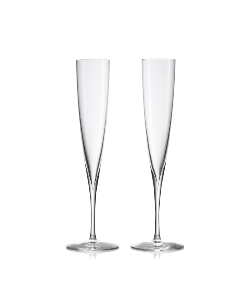 Waterford Elegance Champagne Trumpet Flute, Pair in Clear
