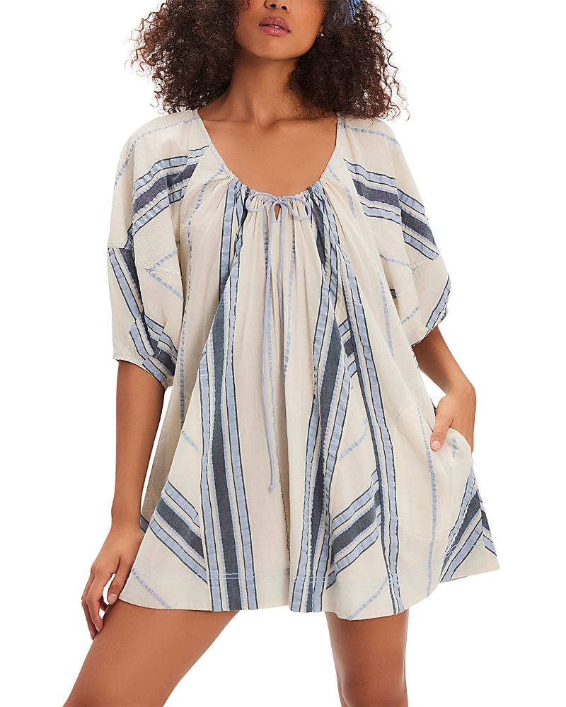 Free People Bop Around Striped Romper