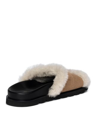Women's Teddy Bare Shearling Slide Sandals