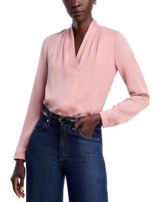 Nellie Silk-Blend Pleated Blouse