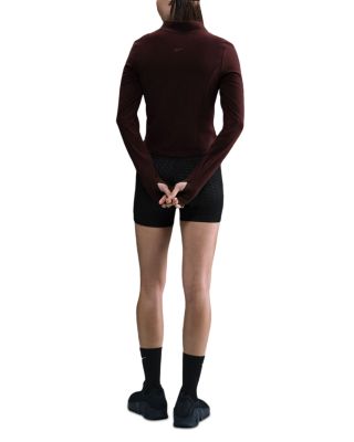 Mock Neck Long Sleeve Zip Front Jacket