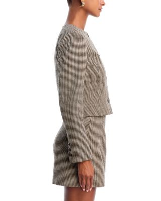 Houndstooth Cropped Jacket