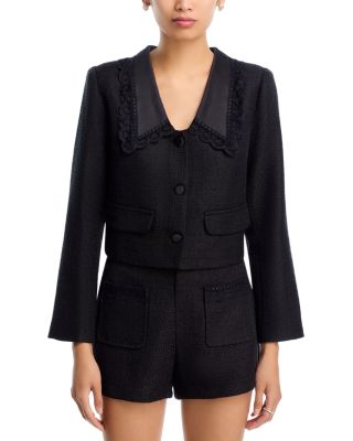 Woven Collar Tweed Jacket - Exclusive