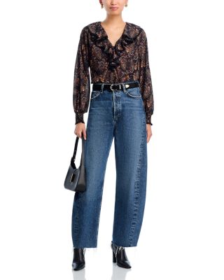 Paisley Ruffled Boho Blouse - Exclusive