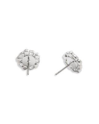Signature Heritage Pav&eacute; & Imitation Pearl Stud Earrings