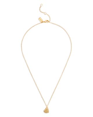 Signature Quilted Heart Pendant Necklace, 16"-18"