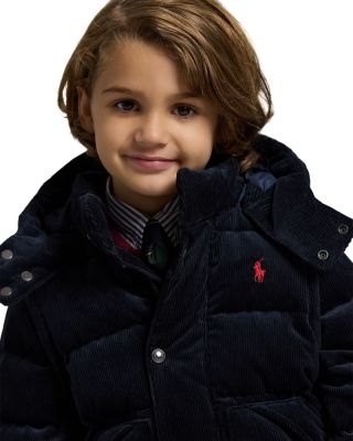 Boys' Convertible Corduroy Down Jacket - Little Kid