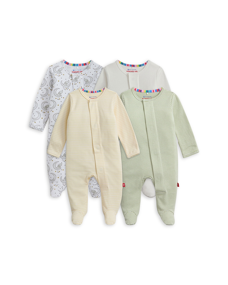 Magnetic Me Unisex Footie Bundle, Pack Of 4 - Baby In Multi