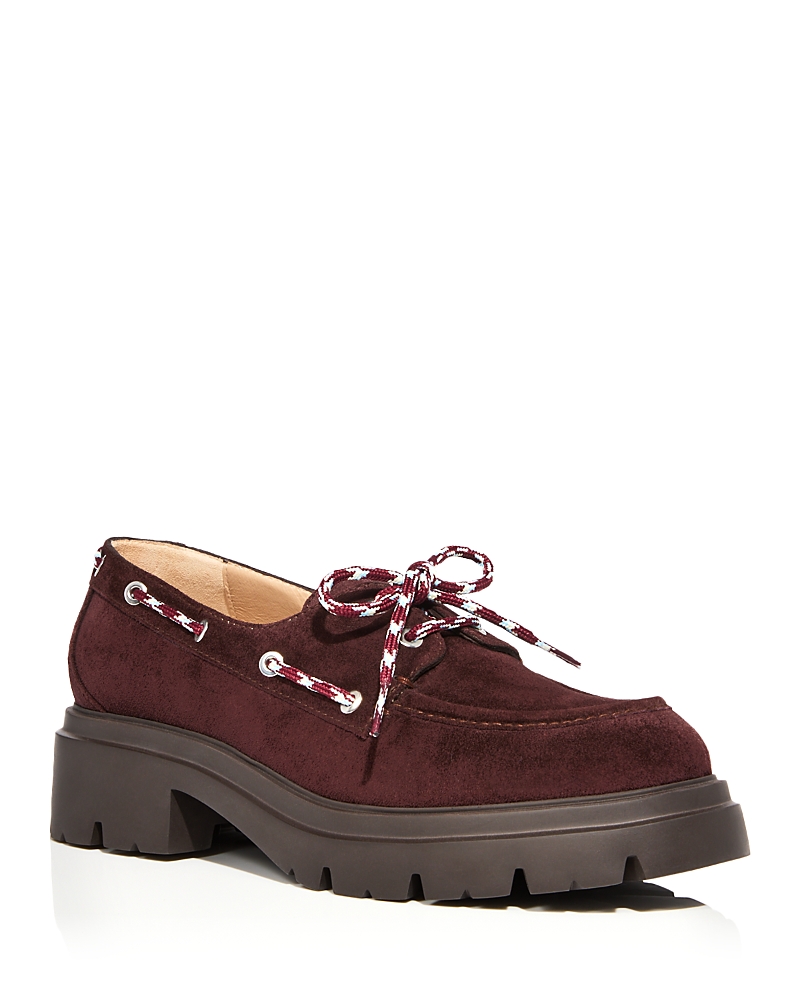 Stuart Weitzman Women's Hudson Lite Loafer Flats In Burgundy