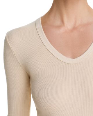 Robyn Luxe Rib Long Sleeve U Neck Tee
