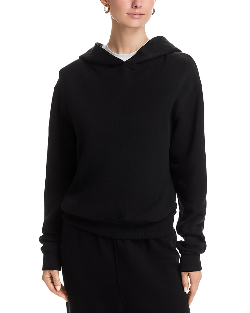 Perfectwhitetee Heart Fleece Pullover Hoodie In Black