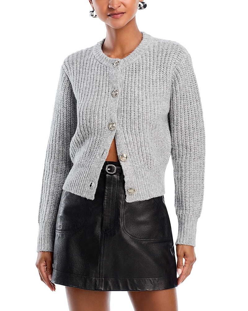 Aqua Chunky Stitch Cardigan - Exclusive In Gray
