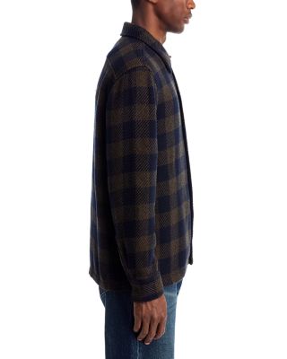 Twill Shirt Jacket in Broken Plaid