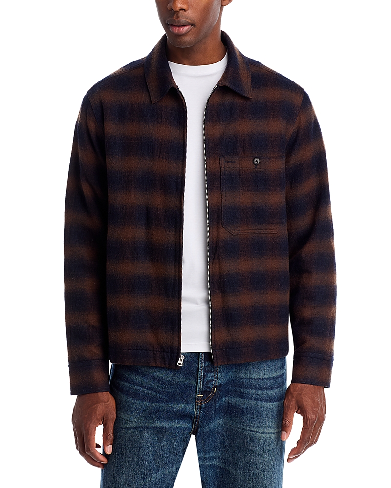 Madewell Ombre Flannel Zip Shirt