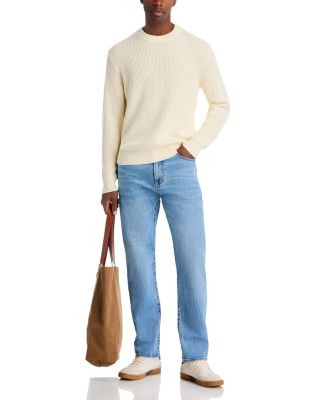 Cotton Shaker Stitch Crewneck Sweater