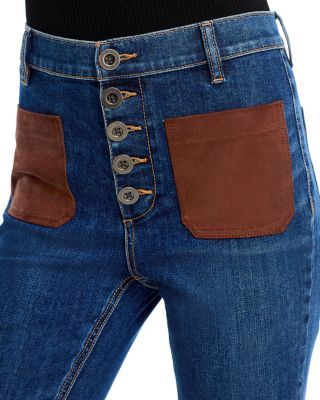 Cindy High Rise Wide Leg Jeans in Medium Wash