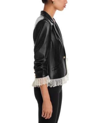 Le Petit Roxie Faux Leather Blazer