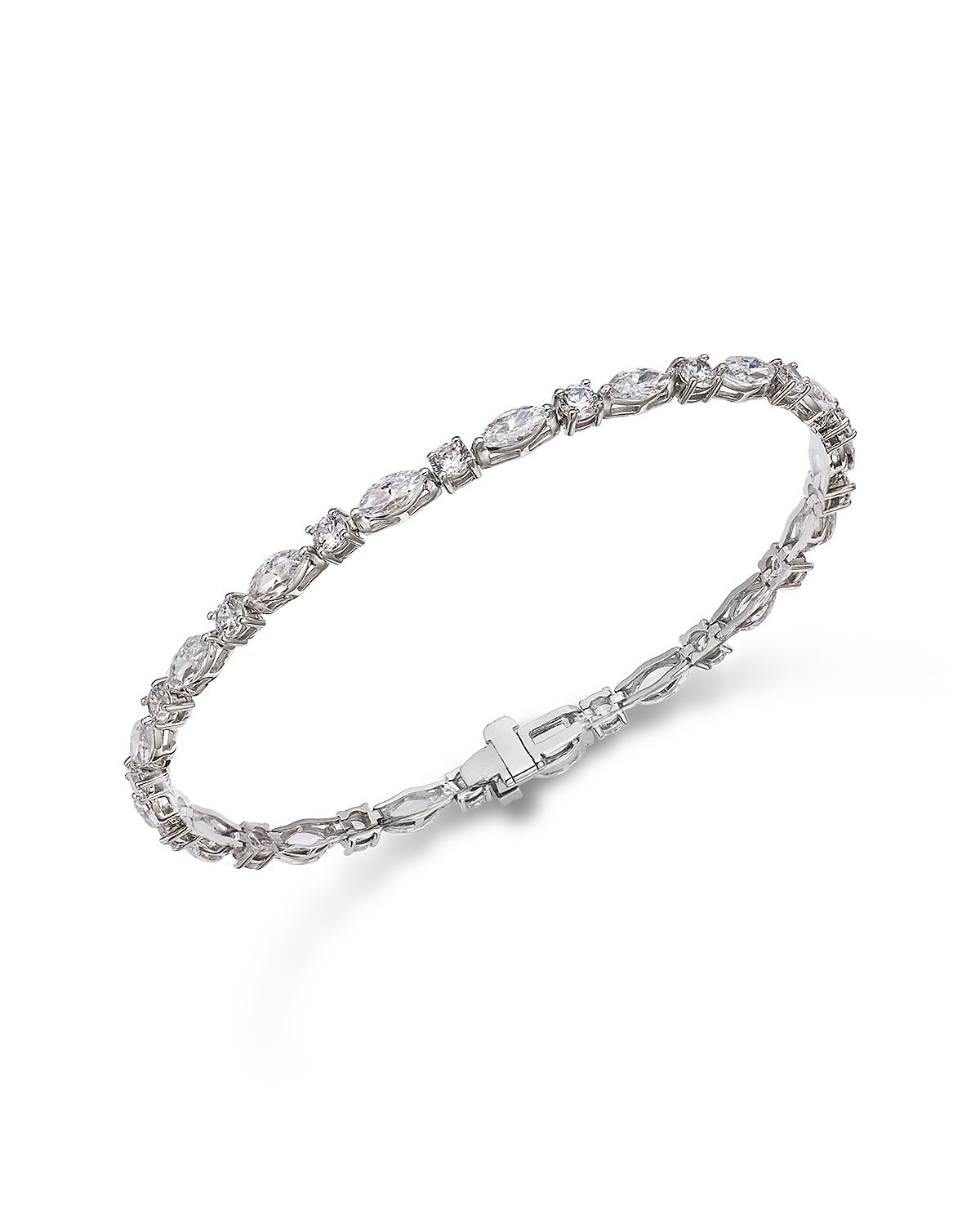 Bloomingdale's Fine Collection Certified Lab Grown Diamond Marquis & Round Cluster Tennis Bracelet