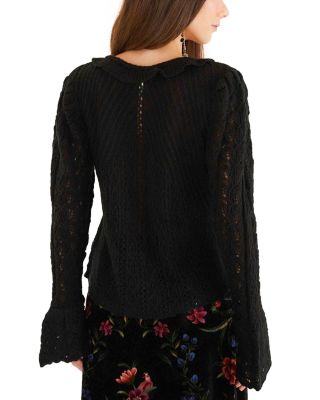 Lace Stitch Ruffle Cardigan 