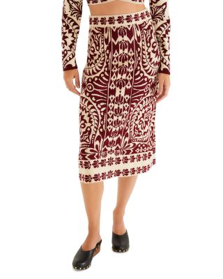 Pineapple Love Knit Midi Skirt